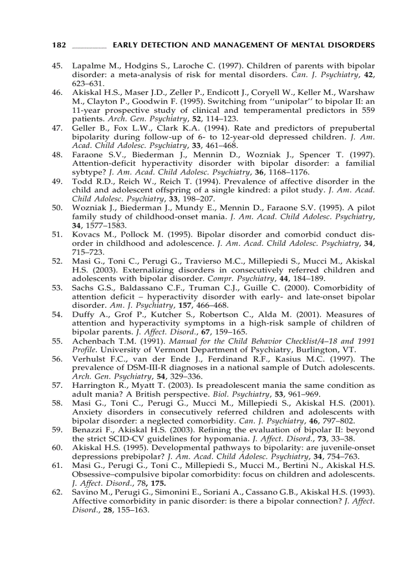 image for page Early Detection and Management of Mental Disorders