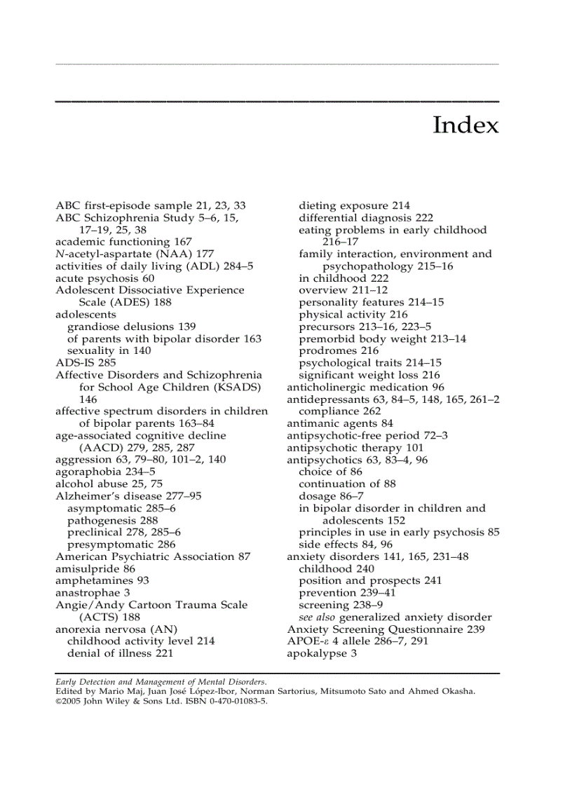 image for page Early Detection and Management of Mental Disorders