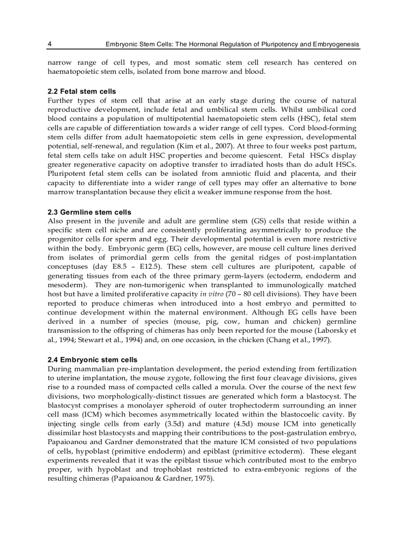 image for page Embryonic Stem Cells The Hormonal Regulation of Pluripotency and Embryogenesis