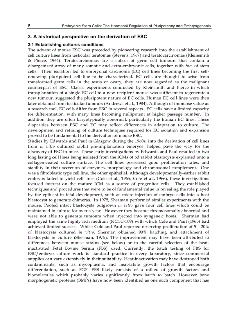 image for page Embryonic Stem Cells The Hormonal Regulation of Pluripotency and Embryogenesis