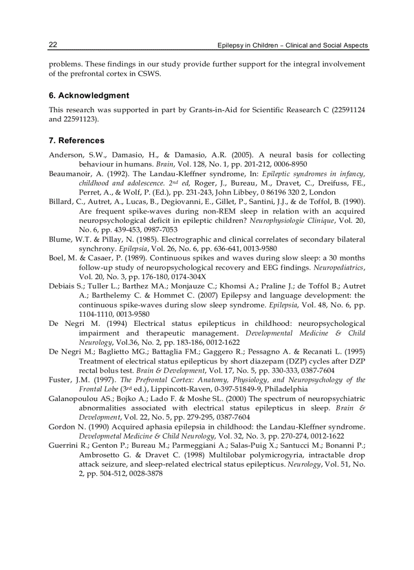 image for page Epilepsy in Children Clinical and Social Aspects
