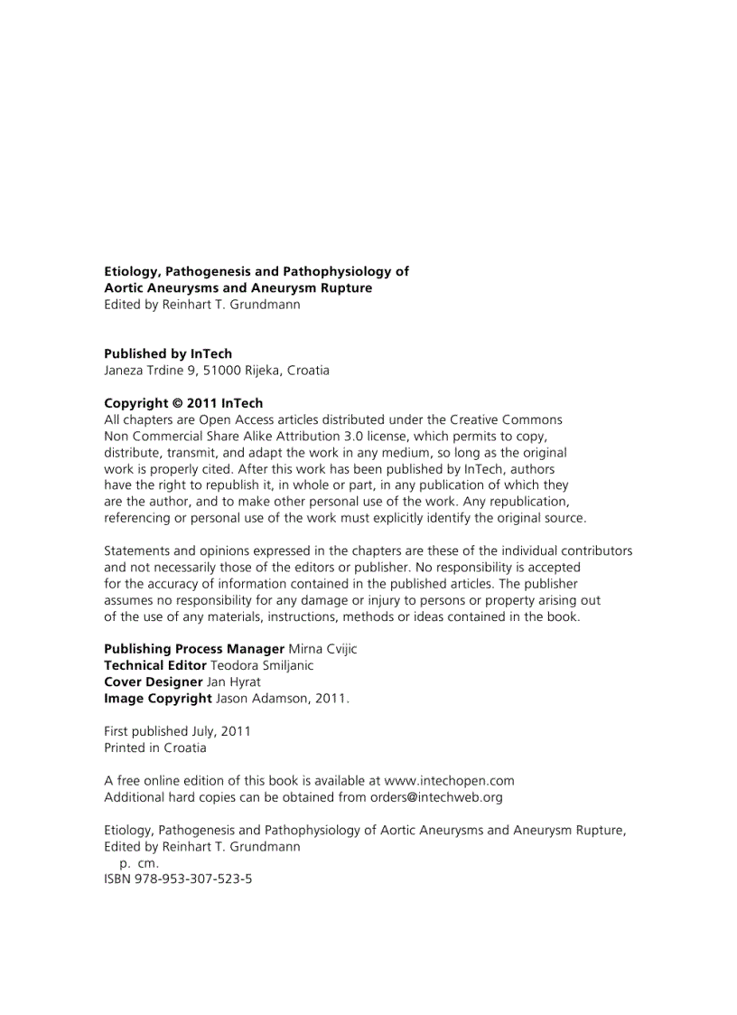 image for page Etiology Pathogenesis and Pathophysiology of Aortic Aneurysms and Aneurysm Rupture