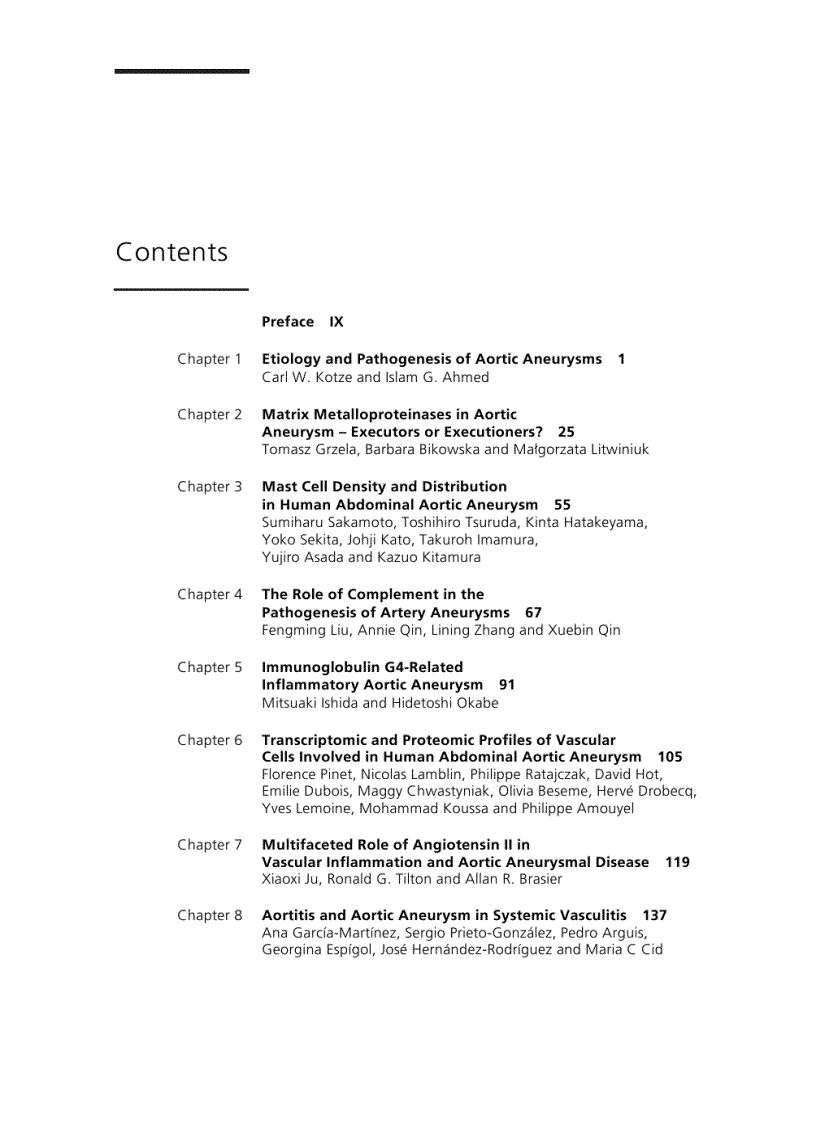 image for page Etiology Pathogenesis and Pathophysiology of Aortic Aneurysms and Aneurysm Rupture