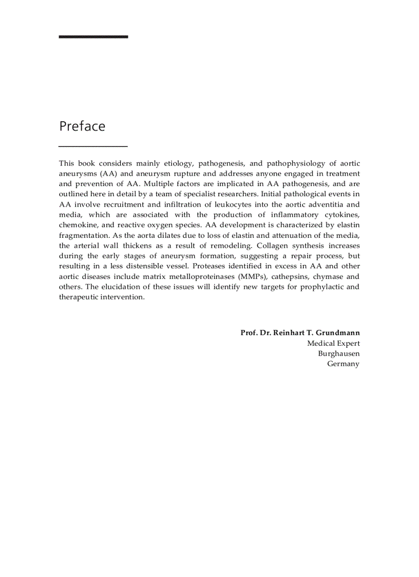 image for page Etiology Pathogenesis and Pathophysiology of Aortic Aneurysms and Aneurysm Rupture