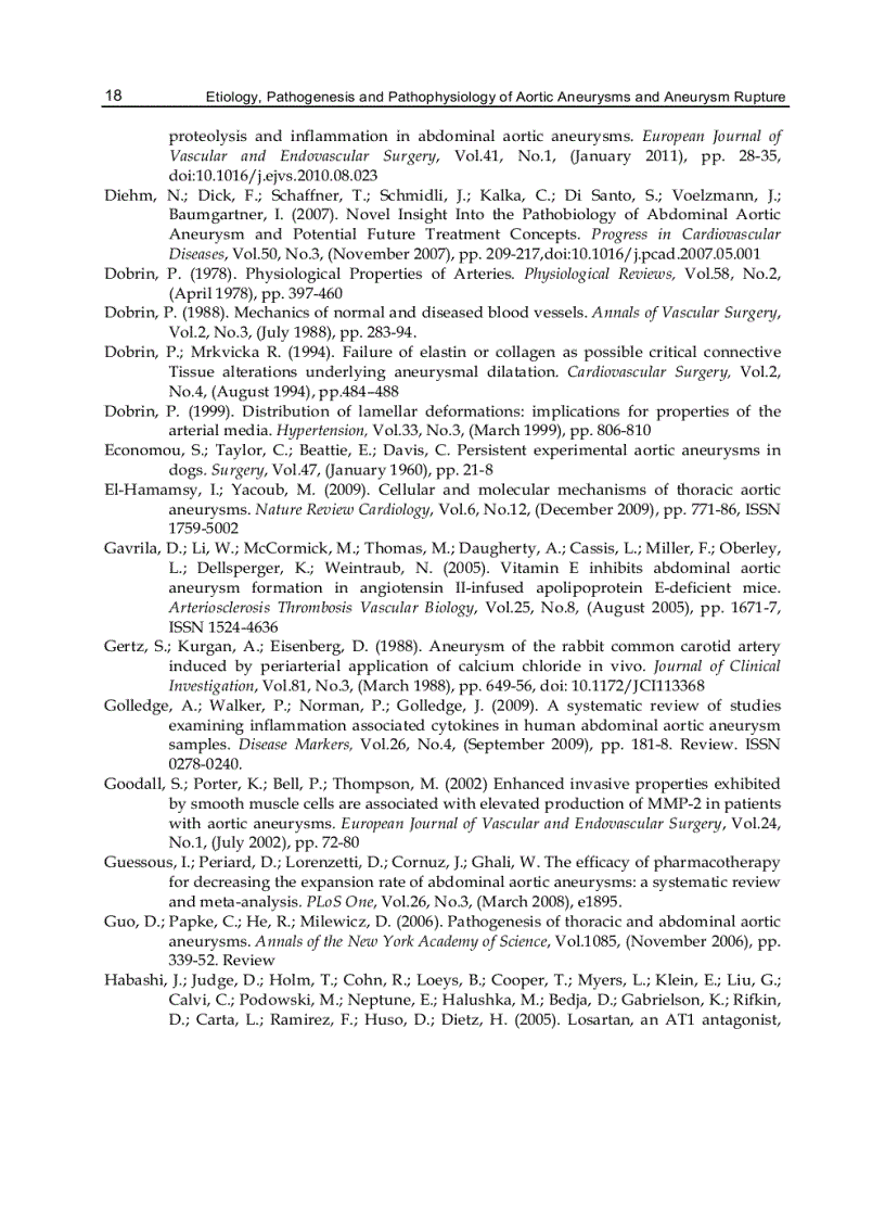 image for page Etiology Pathogenesis and Pathophysiology of Aortic Aneurysms and Aneurysm Rupture
