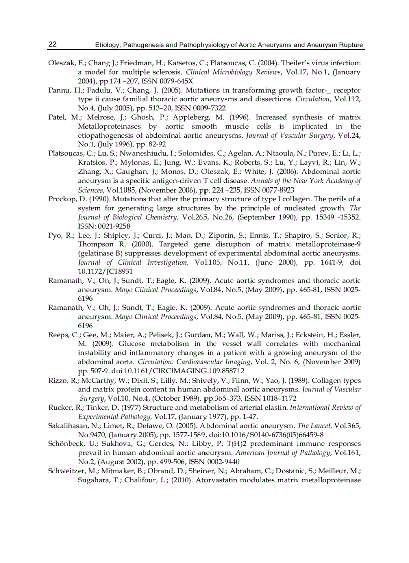 image for page Etiology Pathogenesis and Pathophysiology of Aortic Aneurysms and Aneurysm Rupture