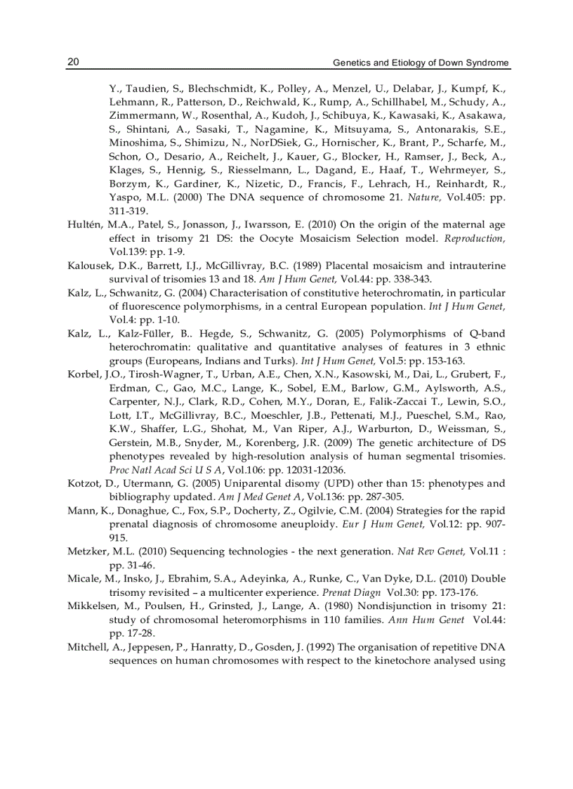 image for page Genetics and Etiology of Down Syndrome