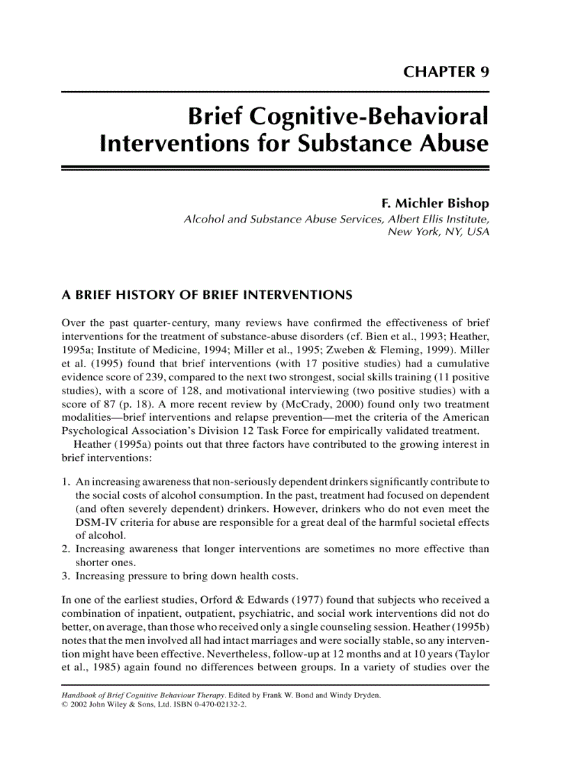 image for page Handbook of Brief Cognitive Behaviour Therapy