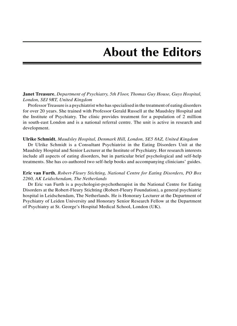 image for page Handbook of Eating Disorders 2nd Edition
