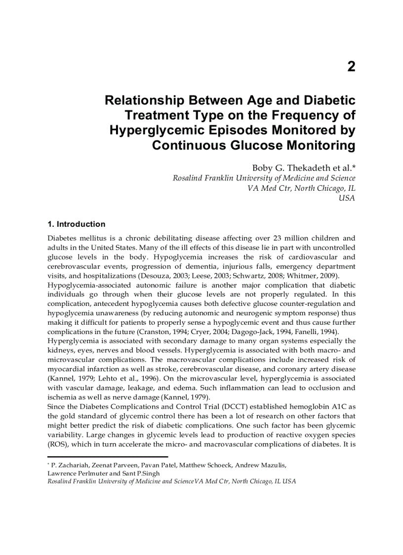image for page Hypoglycemia Causes and Occurrences