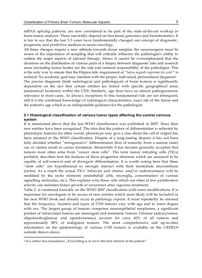 image for page Management of CNS Tumors