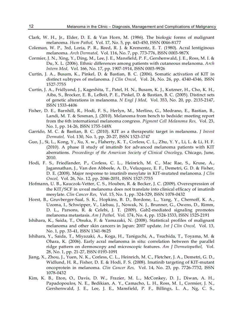 image for page Melanoma in the Clinic Diagnosis Management and Complications of Malignancy