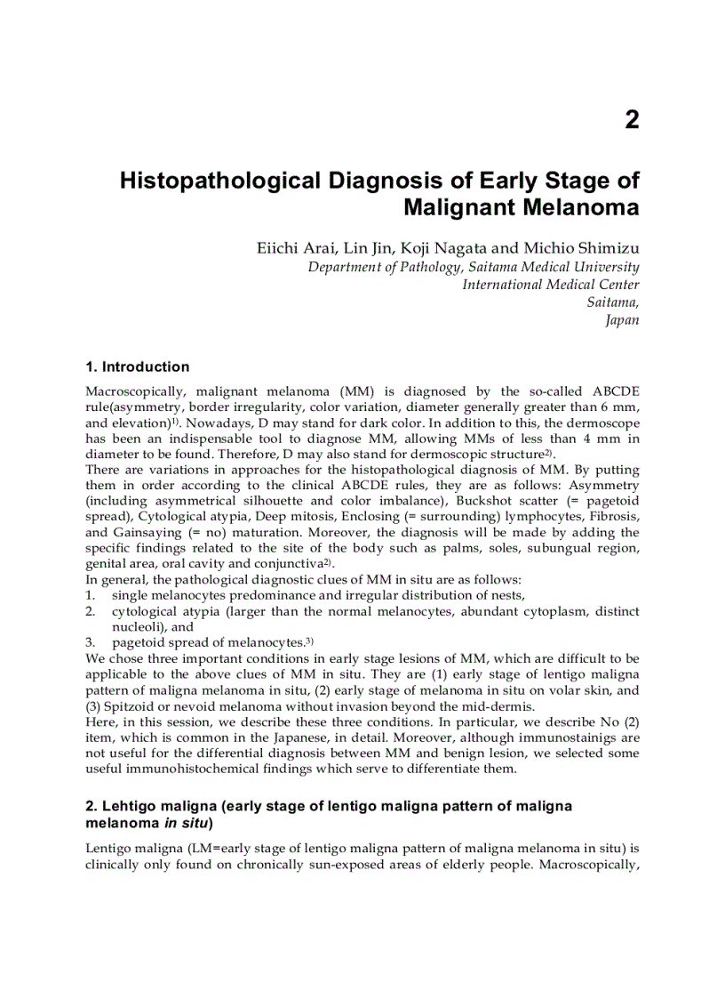 image for page Melanoma in the Clinic Diagnosis Management and Complications of Malignancy