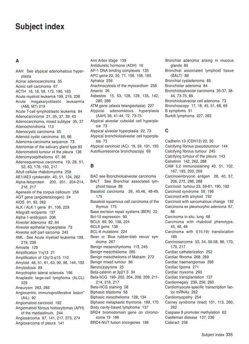 image for page Pathology Genetics Tumours of the Lung