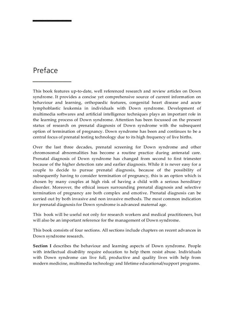 image for page Prenatal Diagnosis and Screening for Down Syndrome