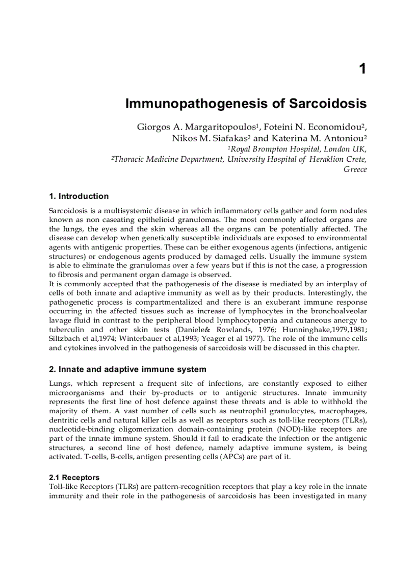 image for page Sarcoidosis Diagnosis and Management