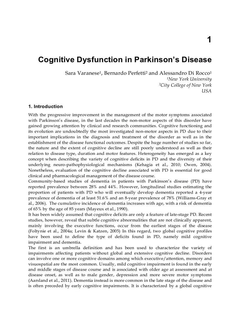 image for page Symptoms of Parkinson s Disease