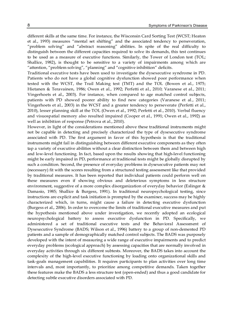 image for page Symptoms of Parkinson s Disease