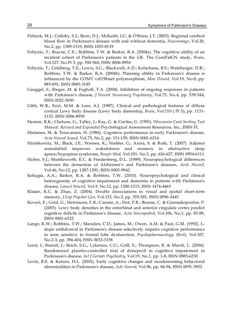 image for page Symptoms of Parkinson s Disease