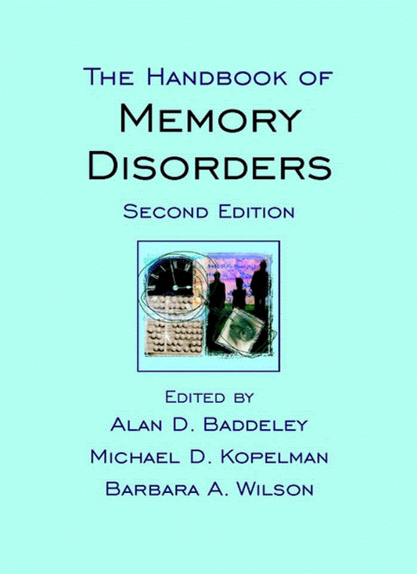 image for page The Handbook of Memory Disorders 2nd Edition