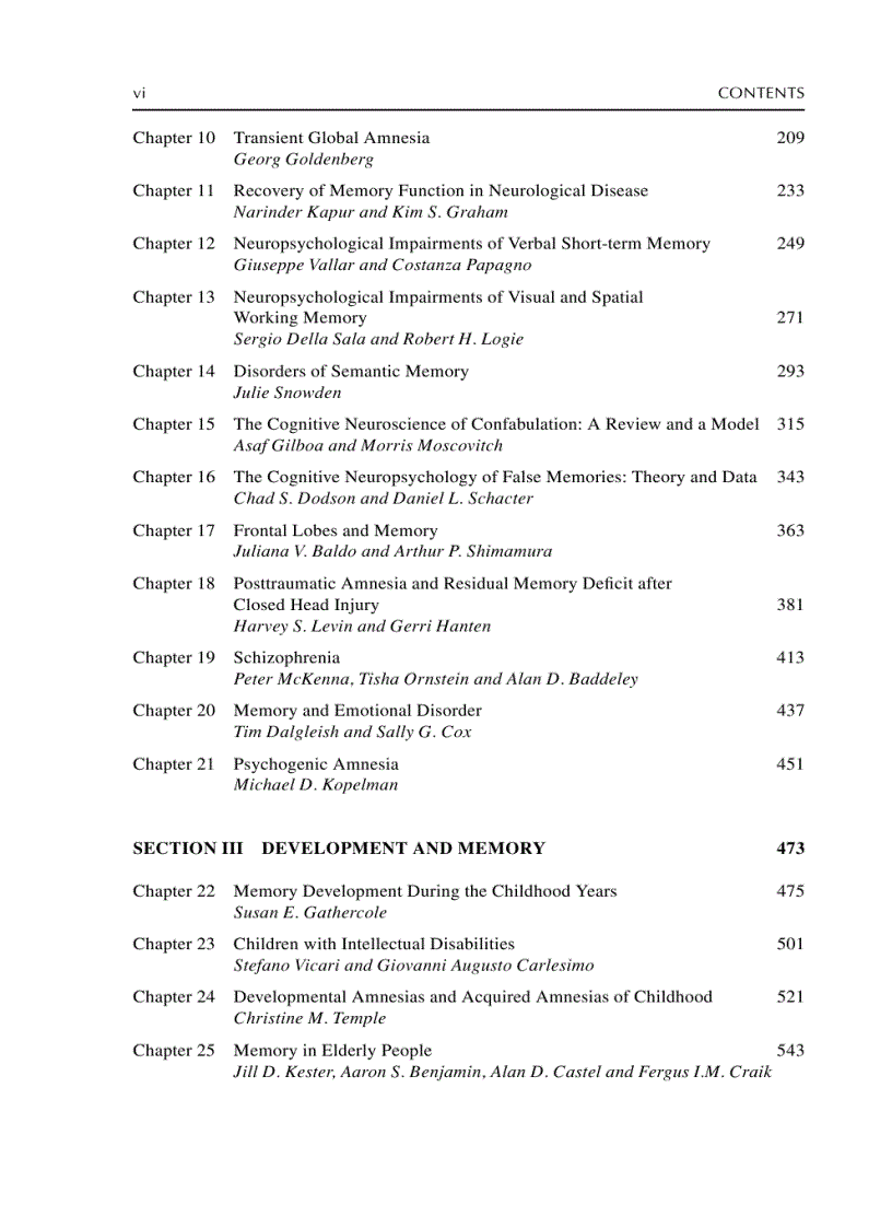 image for page The Handbook of Memory Disorders 2nd Edition