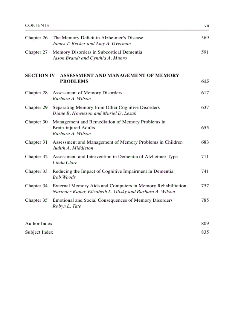 image for page The Handbook of Memory Disorders 2nd Edition