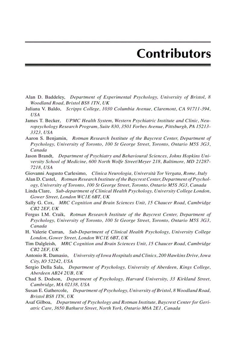 image for page The Handbook of Memory Disorders 2nd Edition