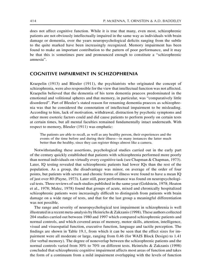 image for page The Handbook of Memory Disorders 2nd Edition