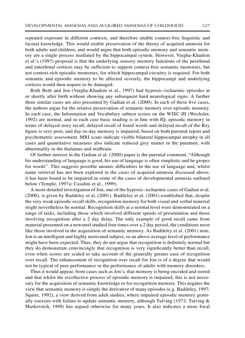 image for page The Handbook of Memory Disorders 2nd Edition