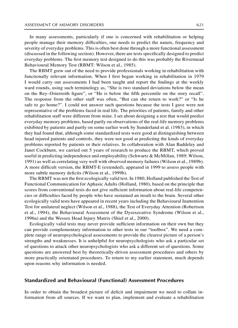 image for page The Handbook of Memory Disorders 2nd Edition