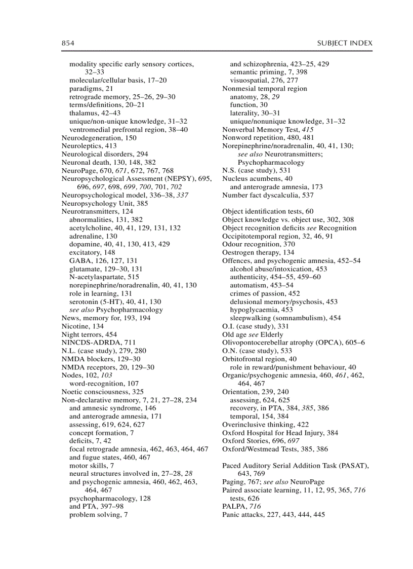 image for page The Handbook of Memory Disorders 2nd Edition