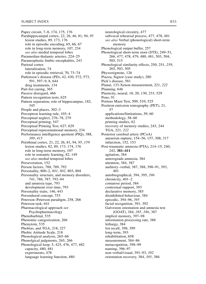 image for page The Handbook of Memory Disorders 2nd Edition