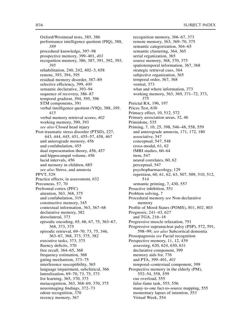 image for page The Handbook of Memory Disorders 2nd Edition