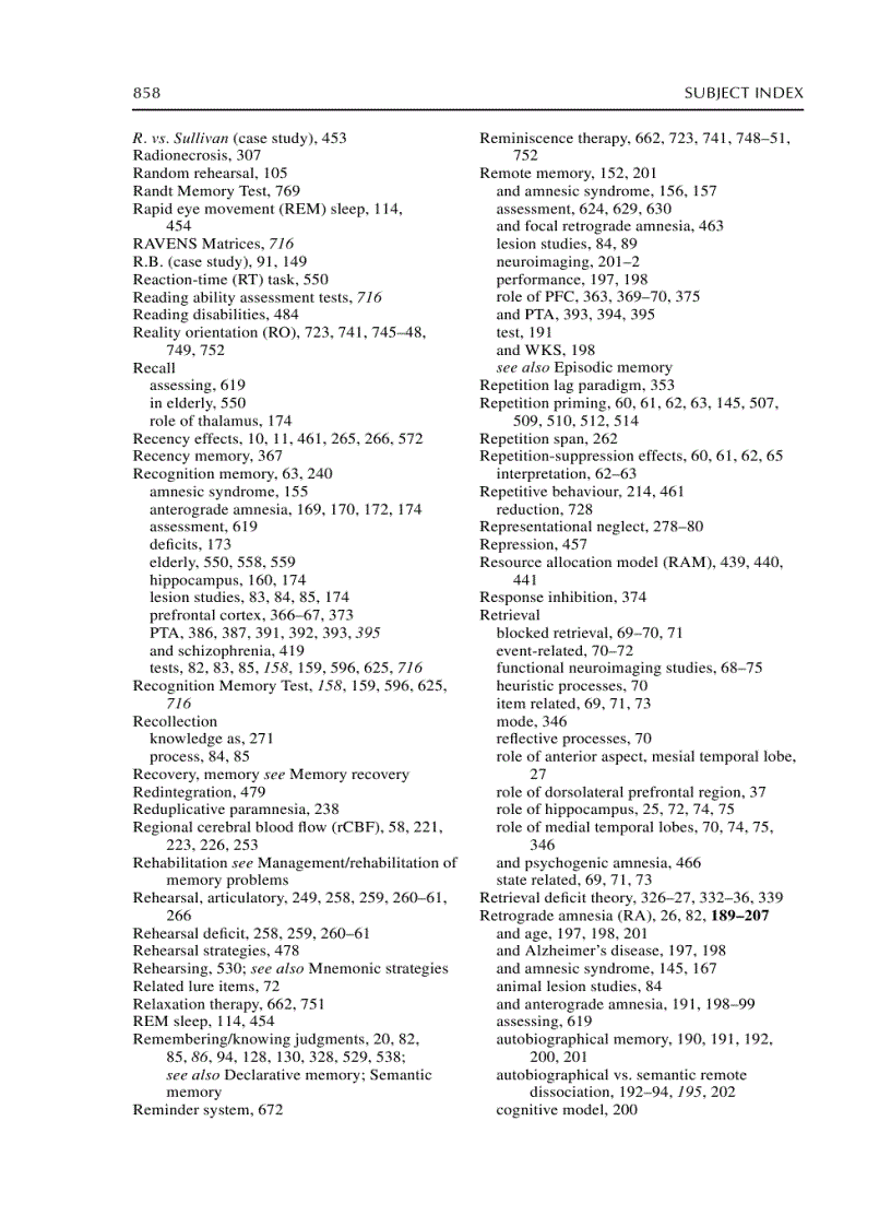image for page The Handbook of Memory Disorders 2nd Edition