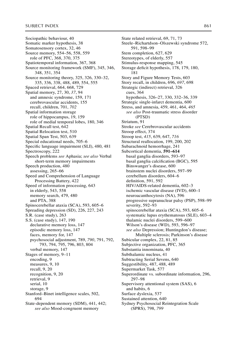 image for page The Handbook of Memory Disorders 2nd Edition