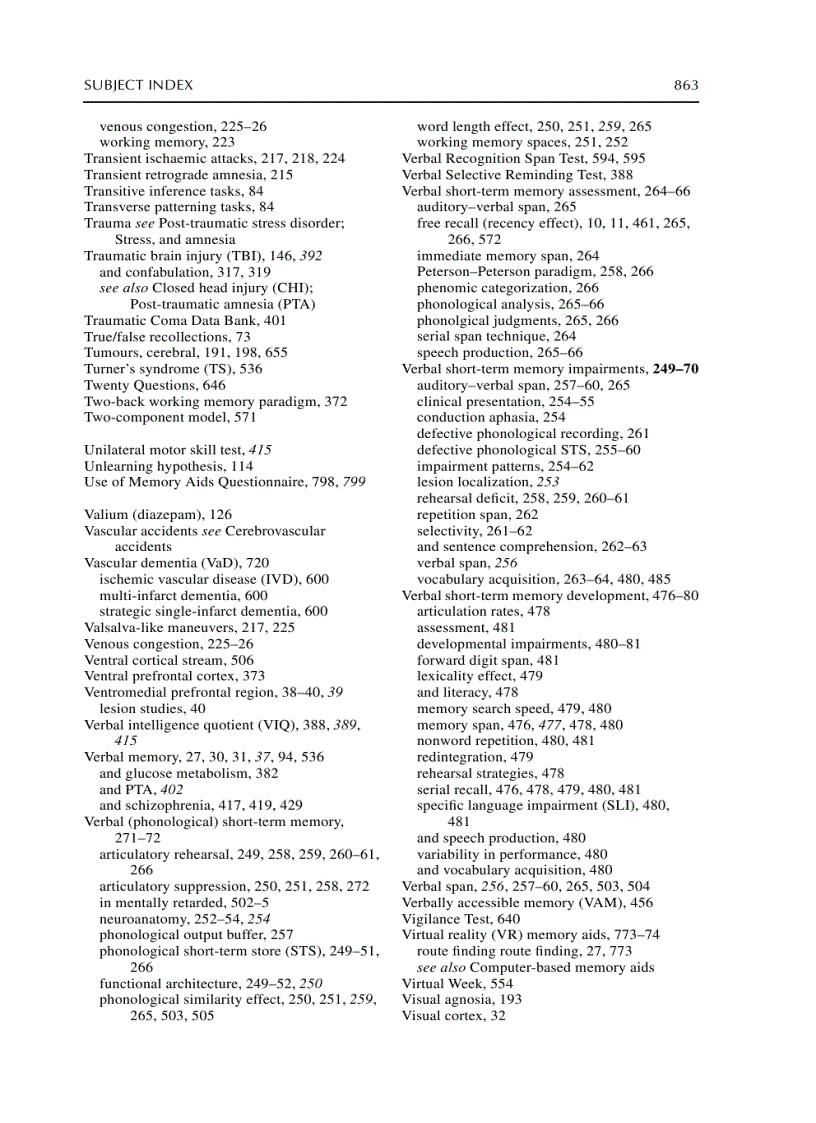 image for page The Handbook of Memory Disorders 2nd Edition