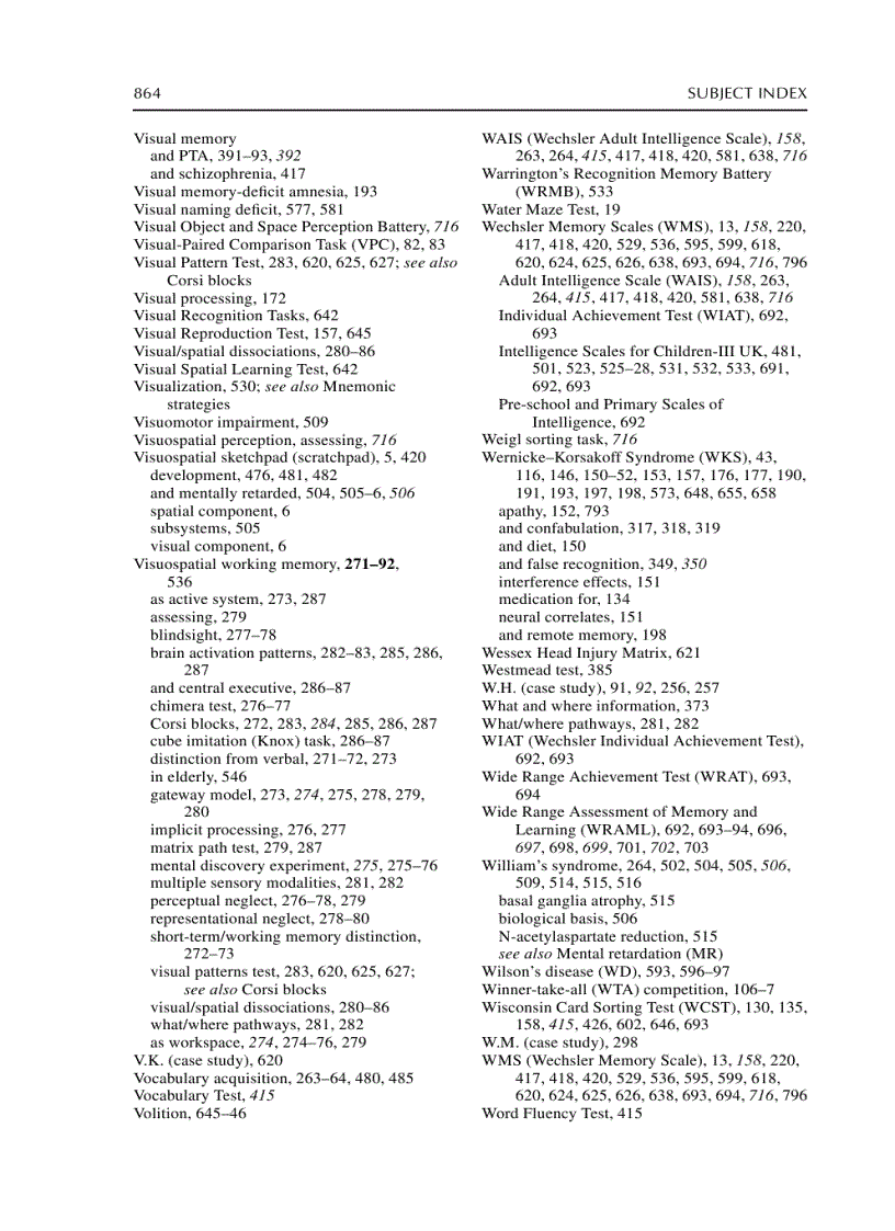image for page The Handbook of Memory Disorders 2nd Edition