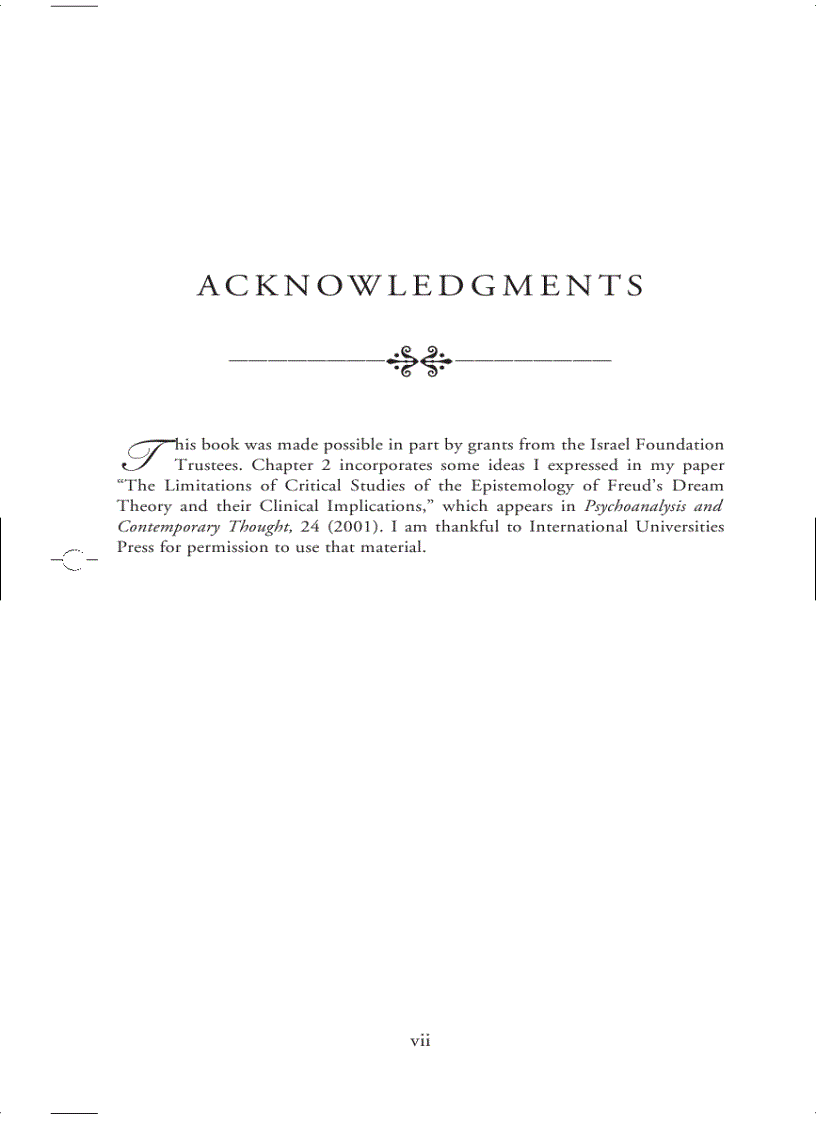 image for page The Meaning of the Dream in Psychoanalysis