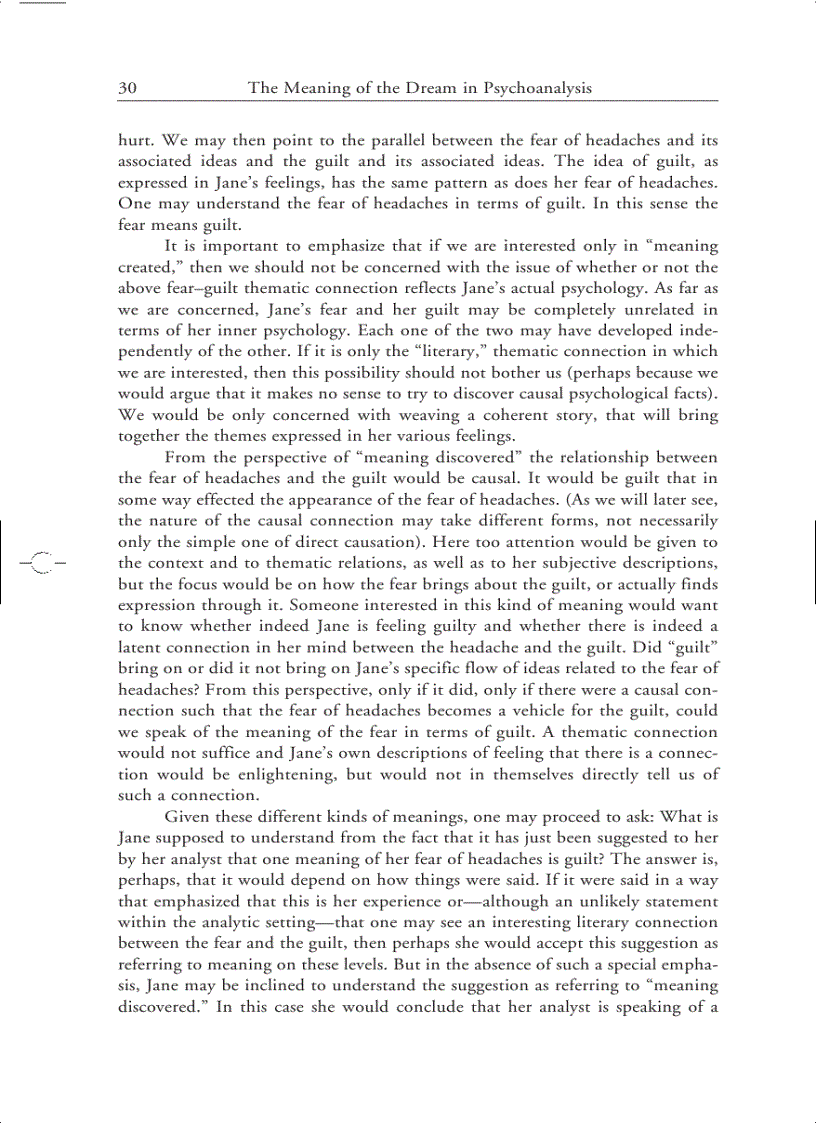 image for page The Meaning of the Dream in Psychoanalysis