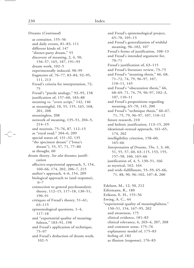 image for page The Meaning of the Dream in Psychoanalysis