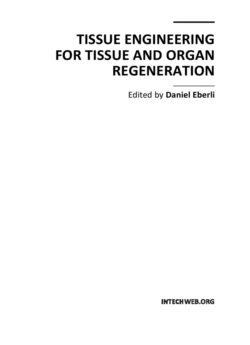 image for page Tissue Engineering for Tissue and Organ Regeneration
