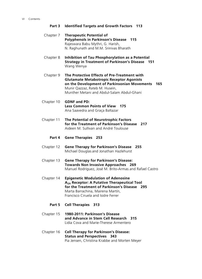 image for page Towards New Therapies for Parkinson s Disease