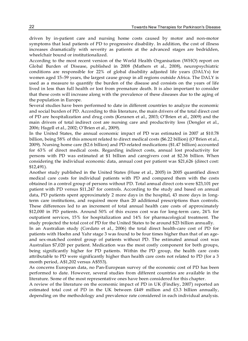 image for page Towards New Therapies for Parkinson s Disease