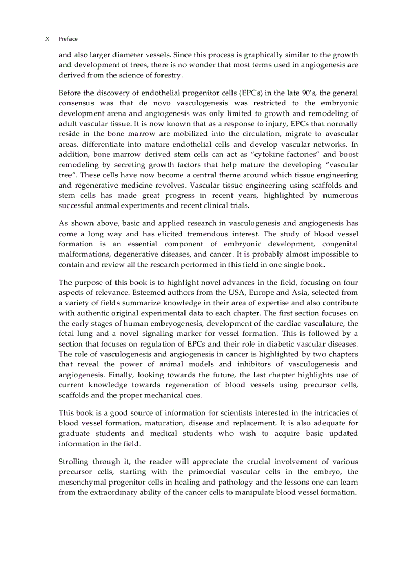 image for page Vasculogenesis and Angiogenesis from Embryonic Development to Regenerative Medicine