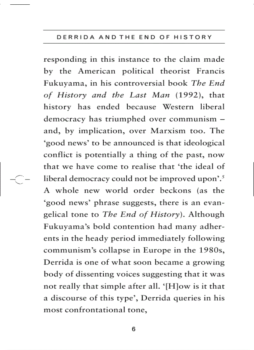 image for page Derrida and the End of History