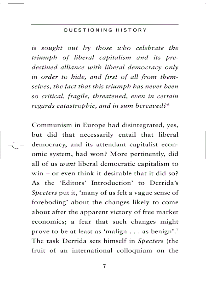 image for page Derrida and the End of History