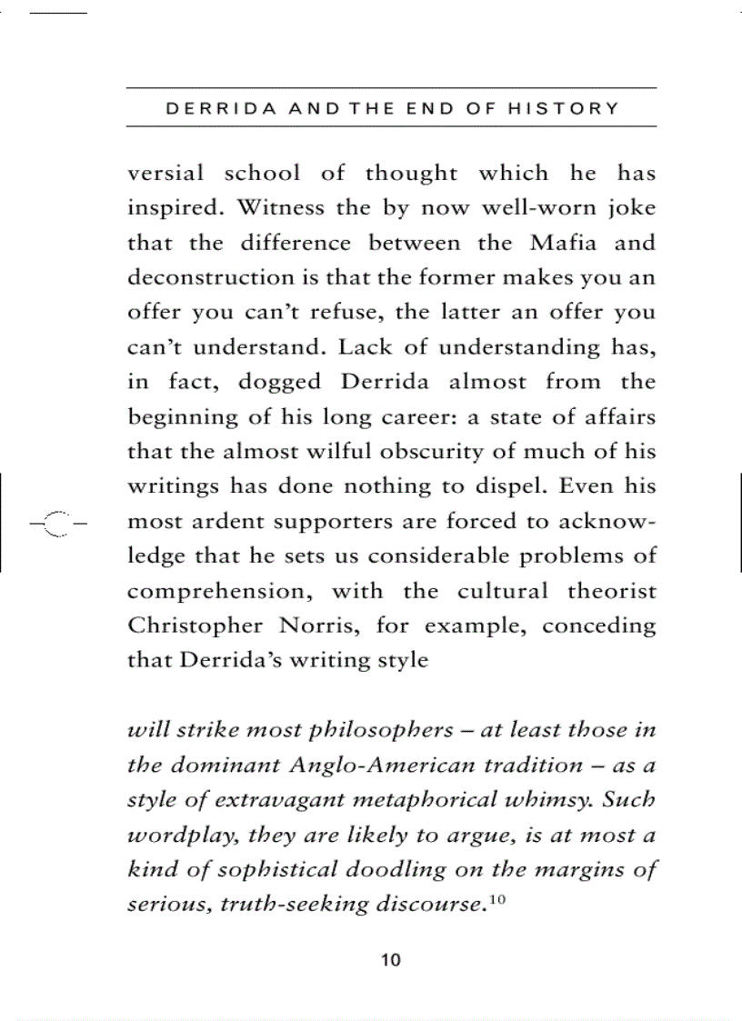 image for page Derrida and the End of History