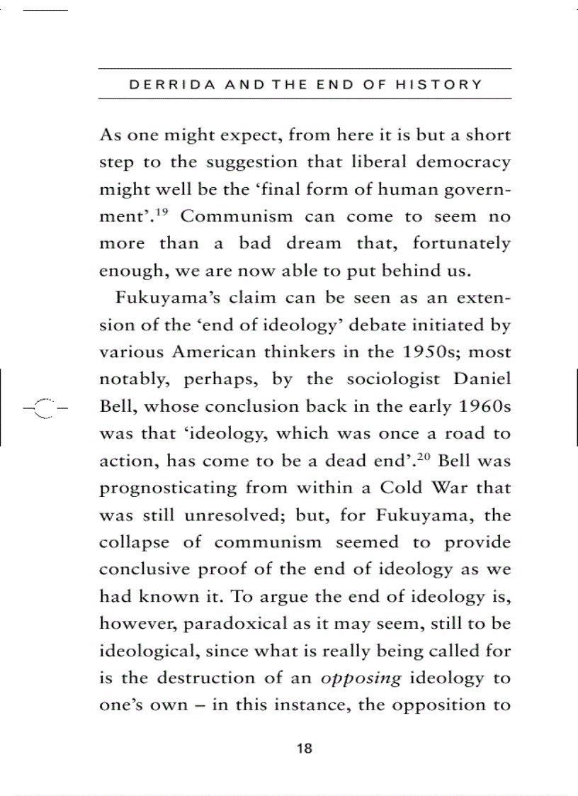 image for page Derrida and the End of History