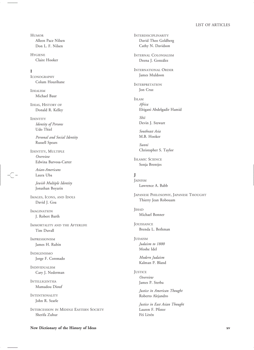 image for page New Dictionary of the History of Ideas 6 Volume Set 1st Edition