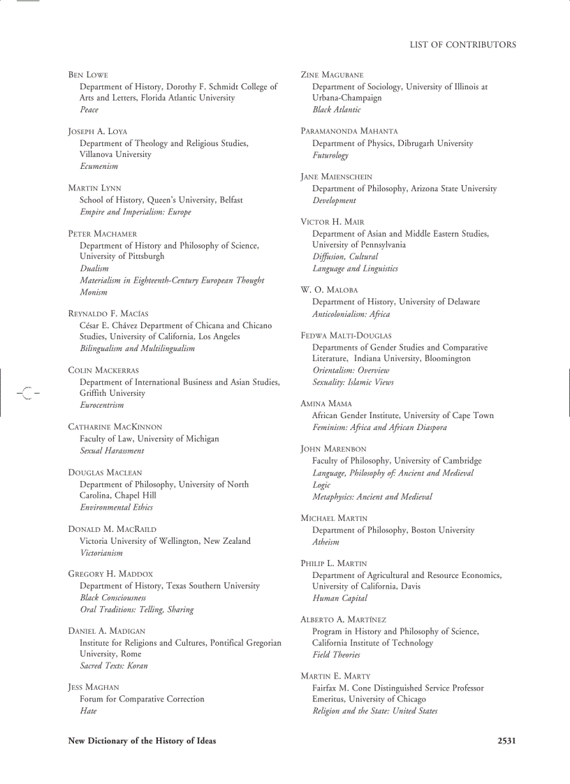 image for page New Dictionary of the History of Ideas 6 Volume Set 1st Edition